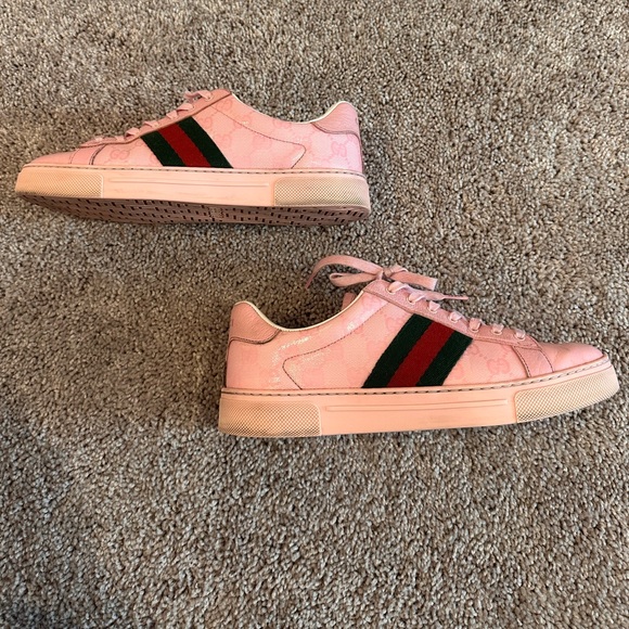Gucci ACE Pink Sneakers - Pre-Loved Size 38 - Picture 4 of 9